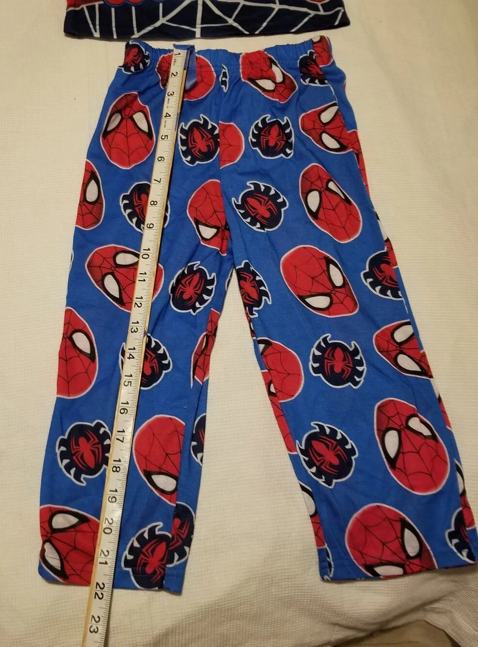 Spiderman Boy's 4T Red and Blue Two-Piece Pajama Set With Spiderman Logo On It